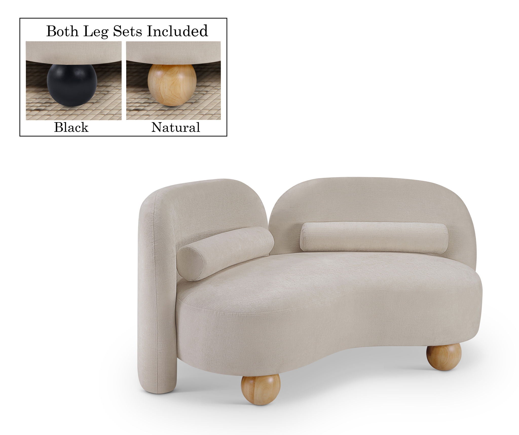 Daphne - Chenille Loveseat