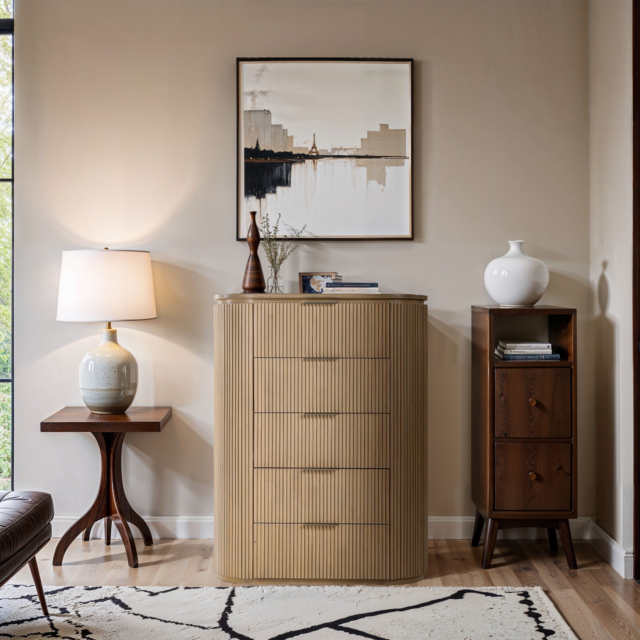 Astrid - Solid Wood And Oak Veneer Chest