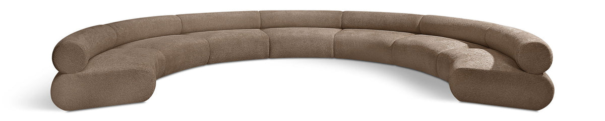 Bale Chenille Modular Sectional — 7-Piece Sofa — Brown