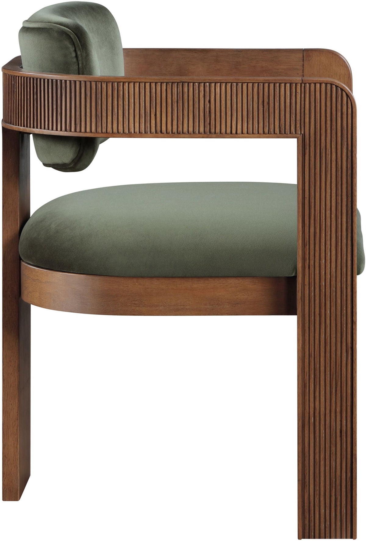 Sacha - Velvet Dining Chair (Set of 2) with Brown Base