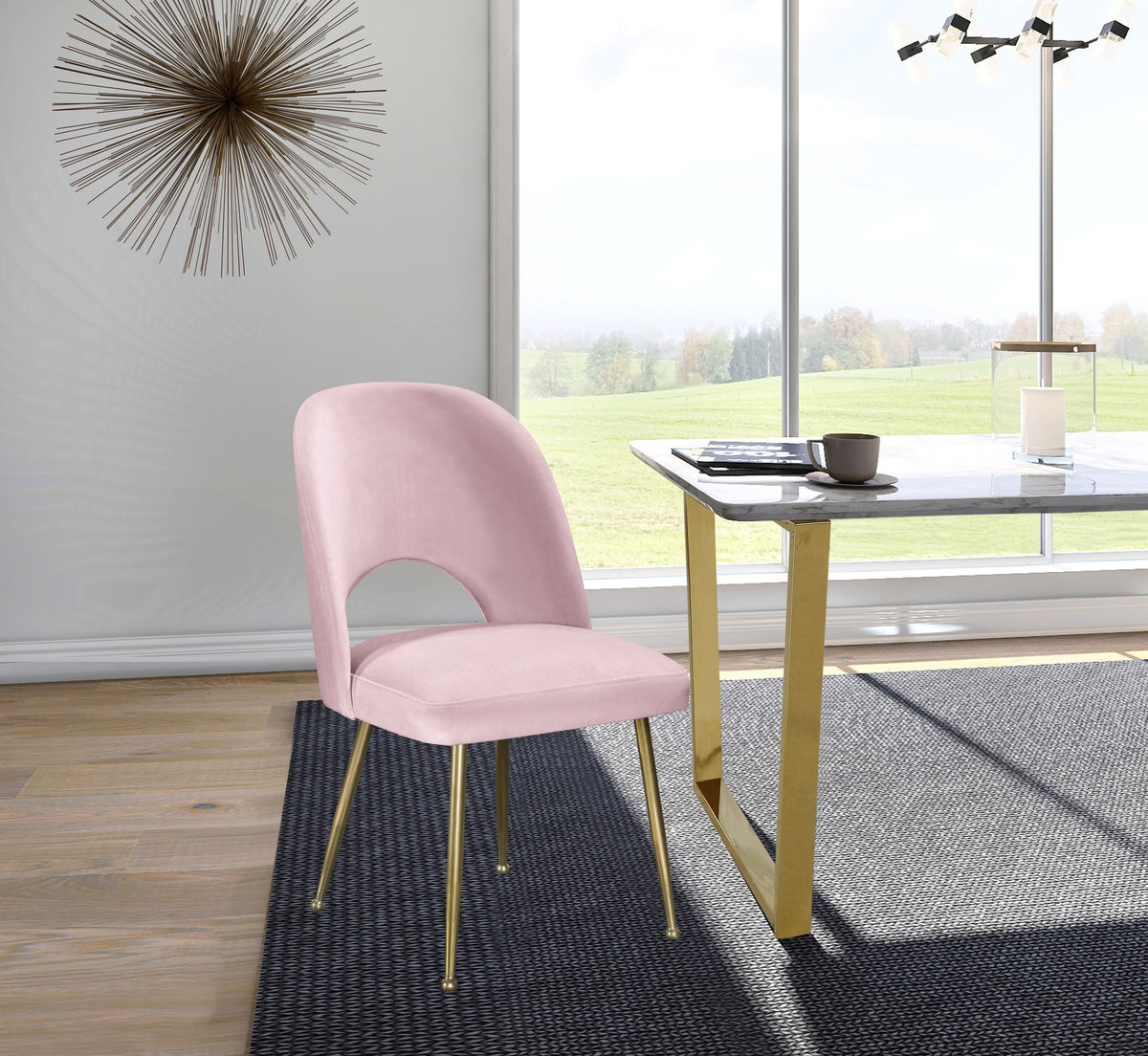 Logan - Dining Chair (Set of 2) with Gold Legs