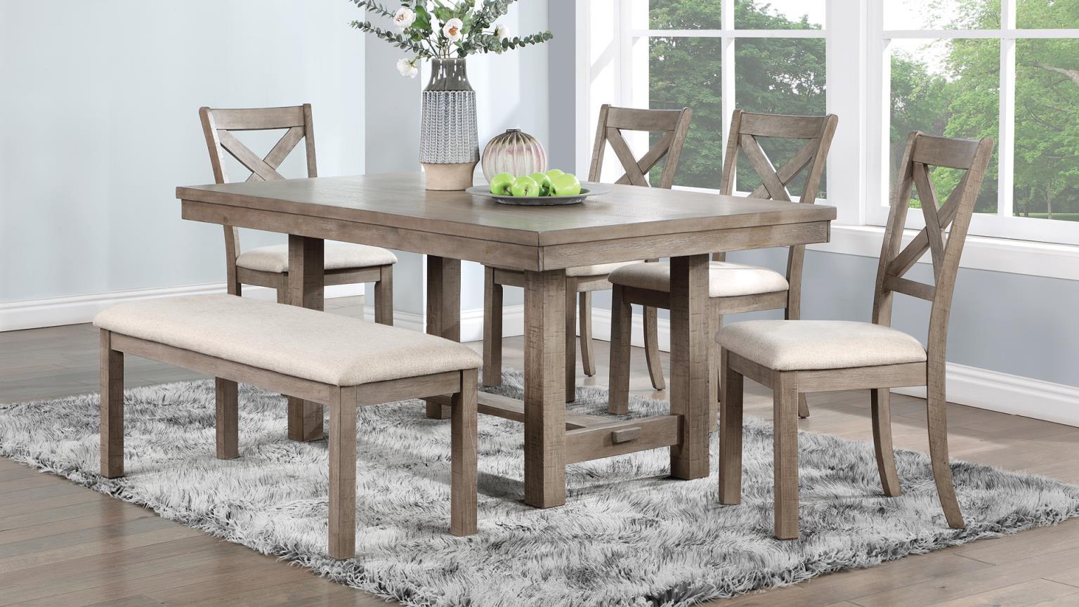 D112 Gray Dining Side Chair — 48-Inch Wide