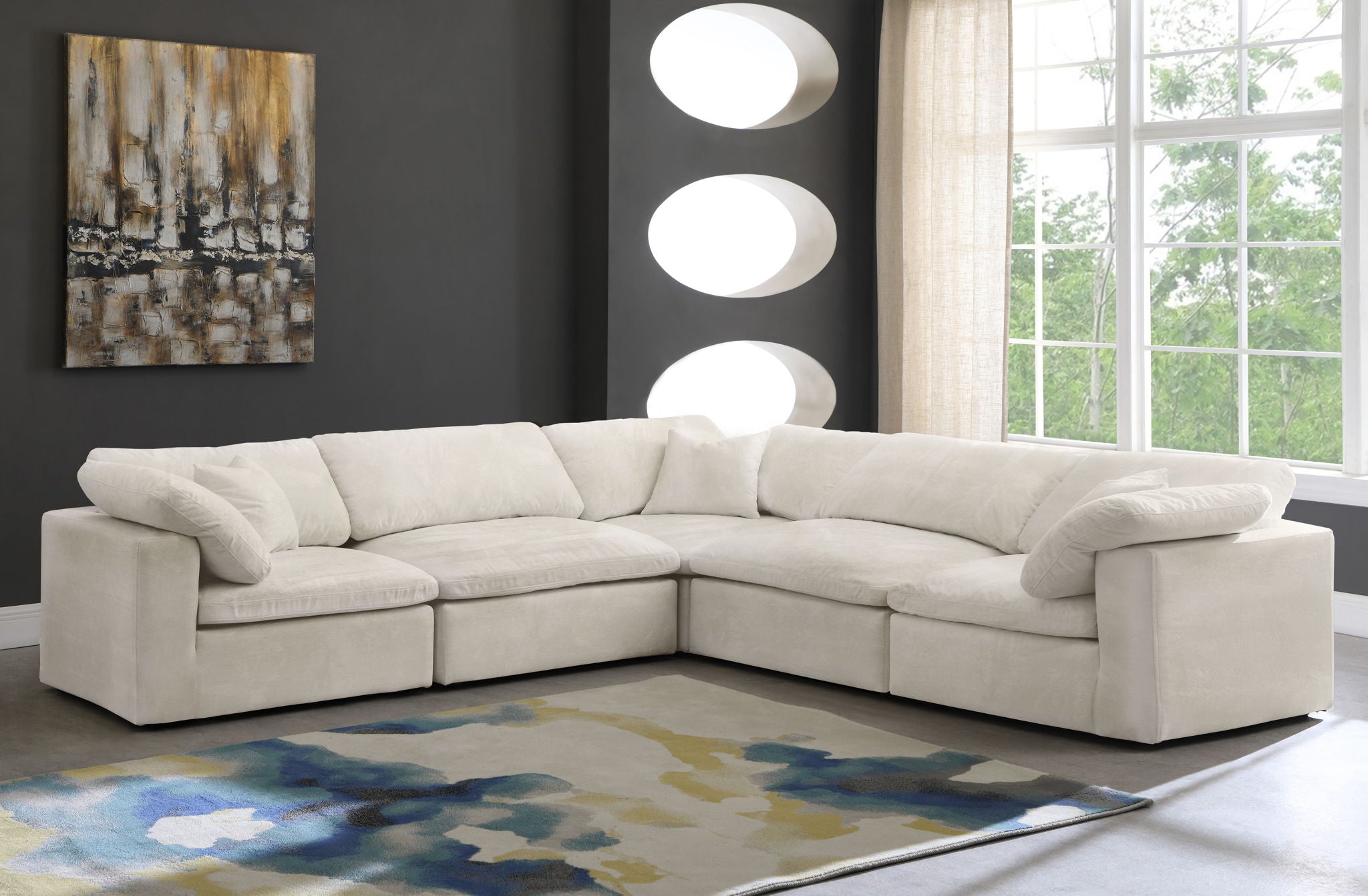 Cozy - 5 Piece Modular Corner Sectional