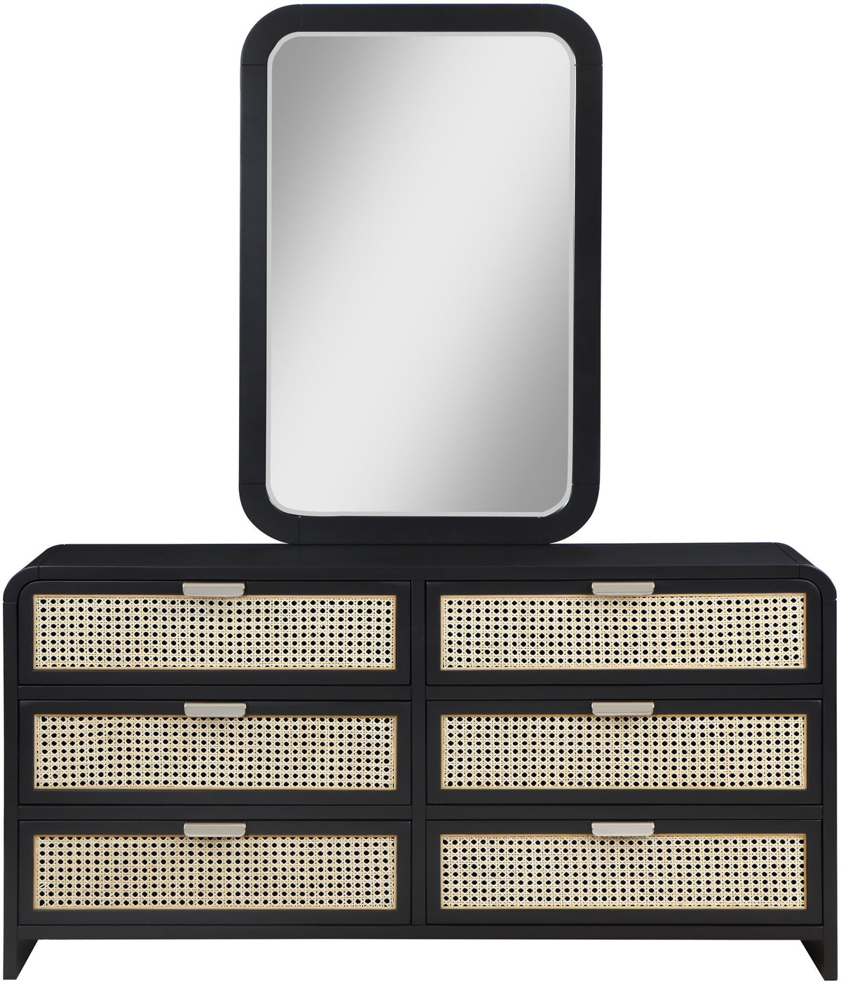 Sage Wood Mirror — White Finish