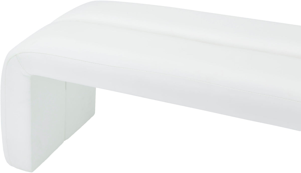 Arc Channel-Tufted Bench — Mint, White or Cream