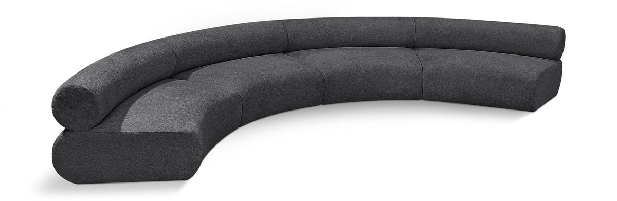 Bale Chenille Modular Sectional — 4-Piece U-Shaped Sofa — Grey