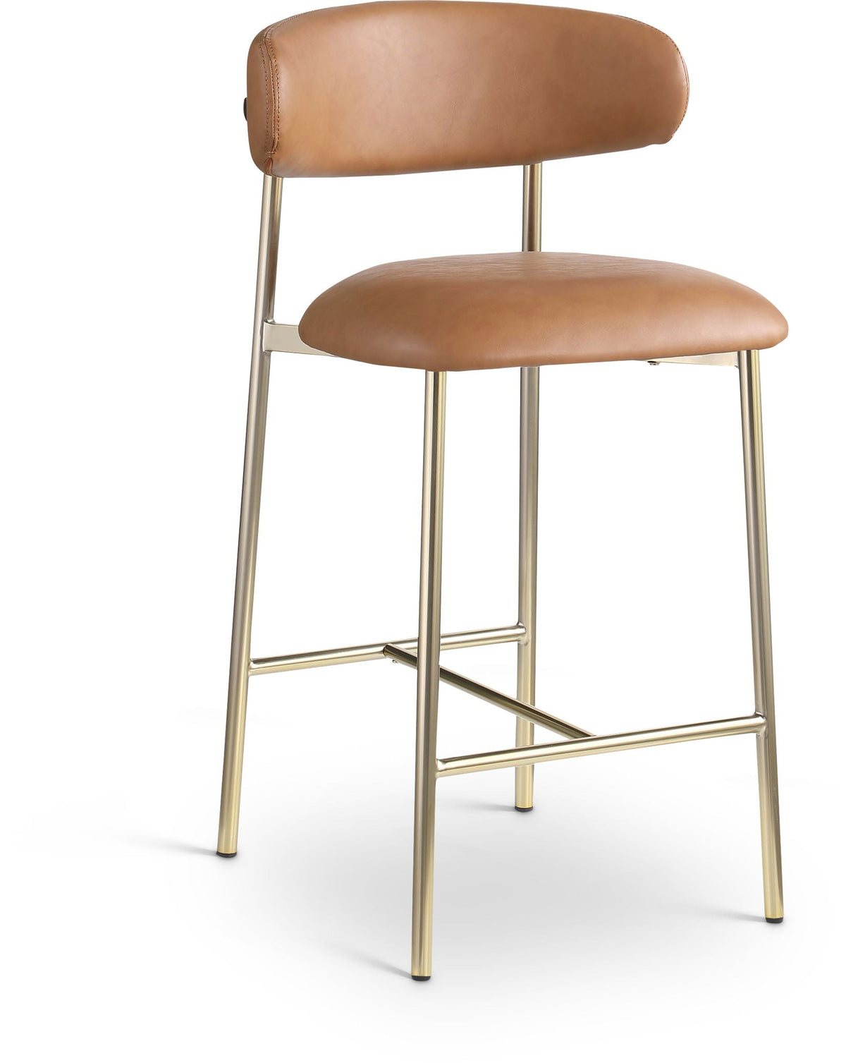 Lupita - Counter Stool (Set of 2) with Brushed Gold Frame