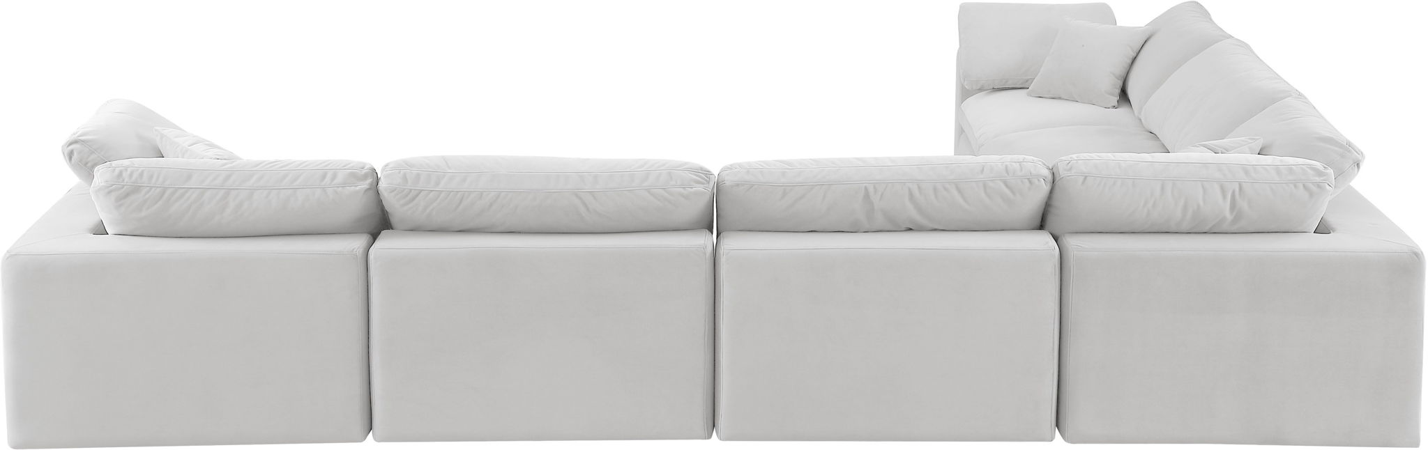 Comfy - 6 Piece Velvet Modular Corner Sectional