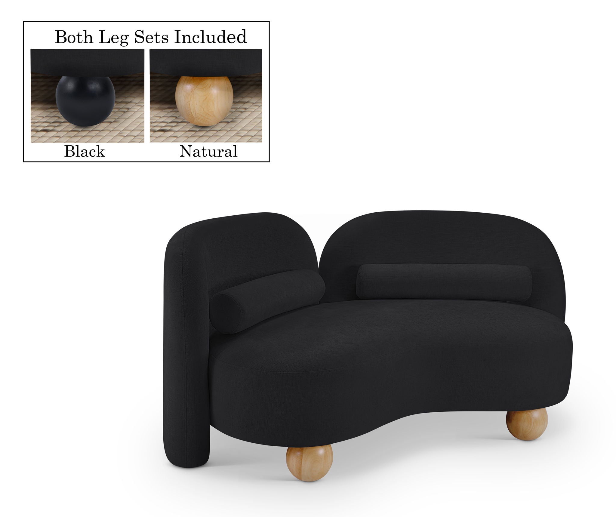 Daphne - Chenille Loveseat