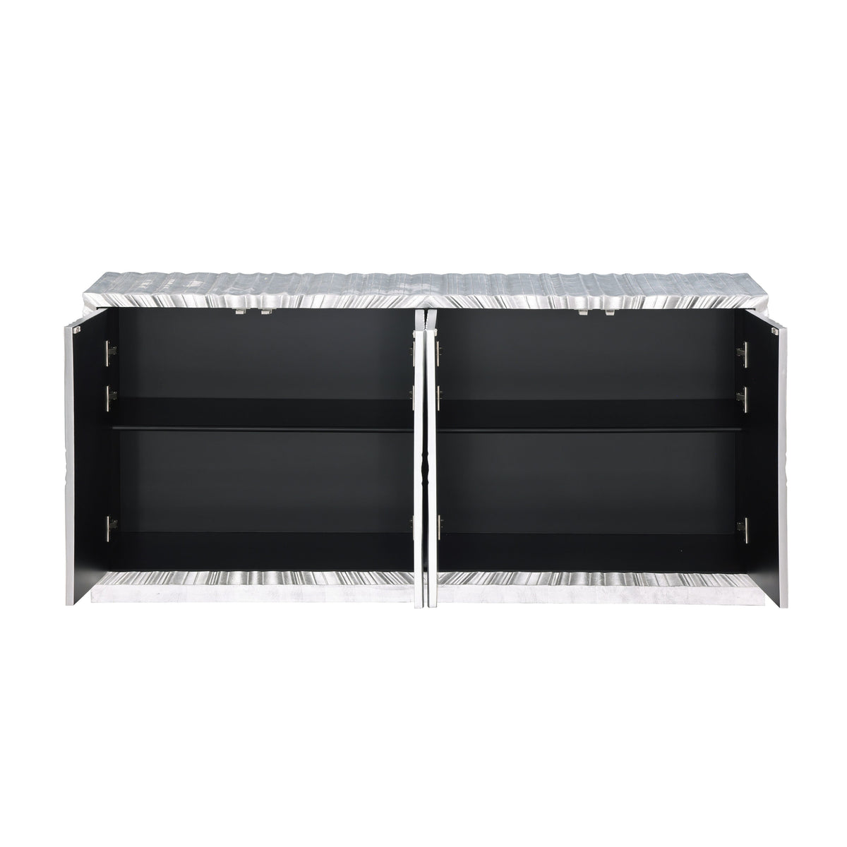 Selene Silver Leaf Console and Mirror Set