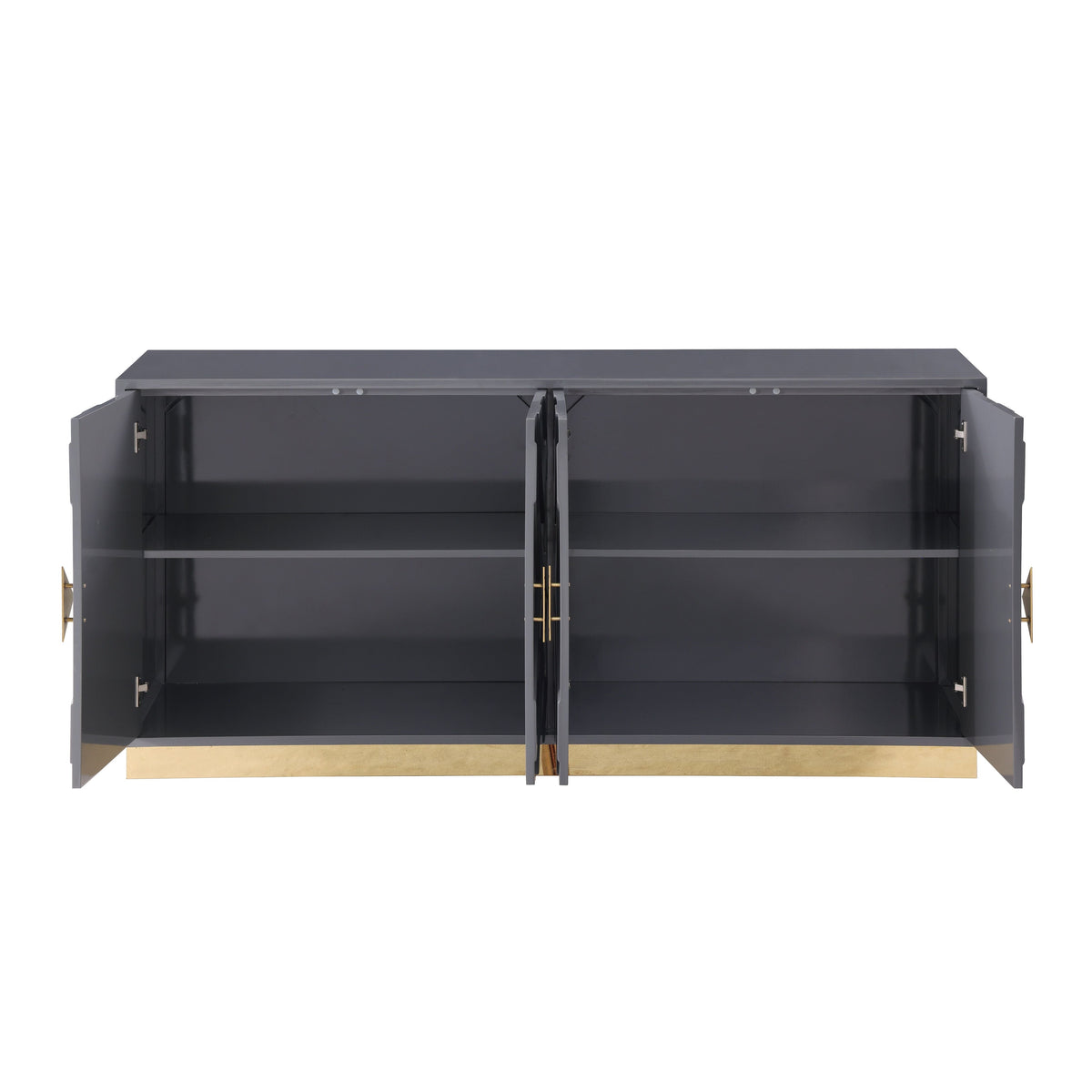 Paros Console and Mirror Set — Carved Door, 2 Colors