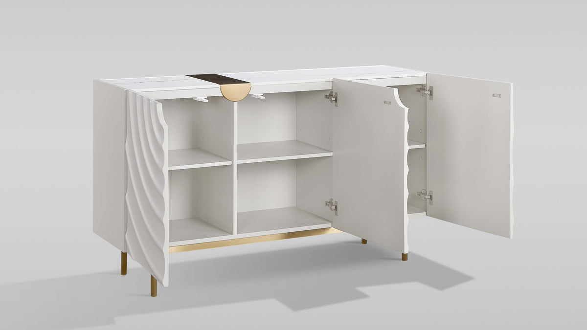 Onda Modern Sideboard — Push-to-Open Doors