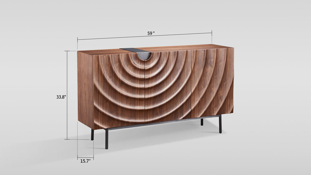 Onda Modern Sideboard — Push-to-Open Doors