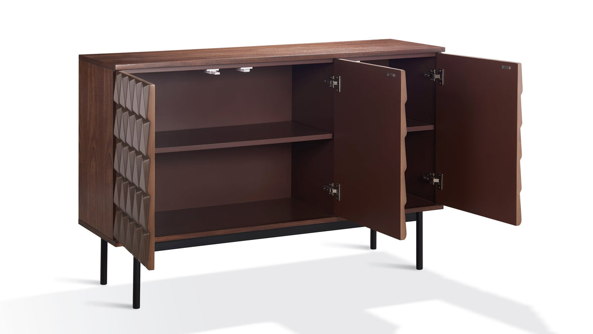 Annie Walnut Sideboard — Push-to-Open Doors
