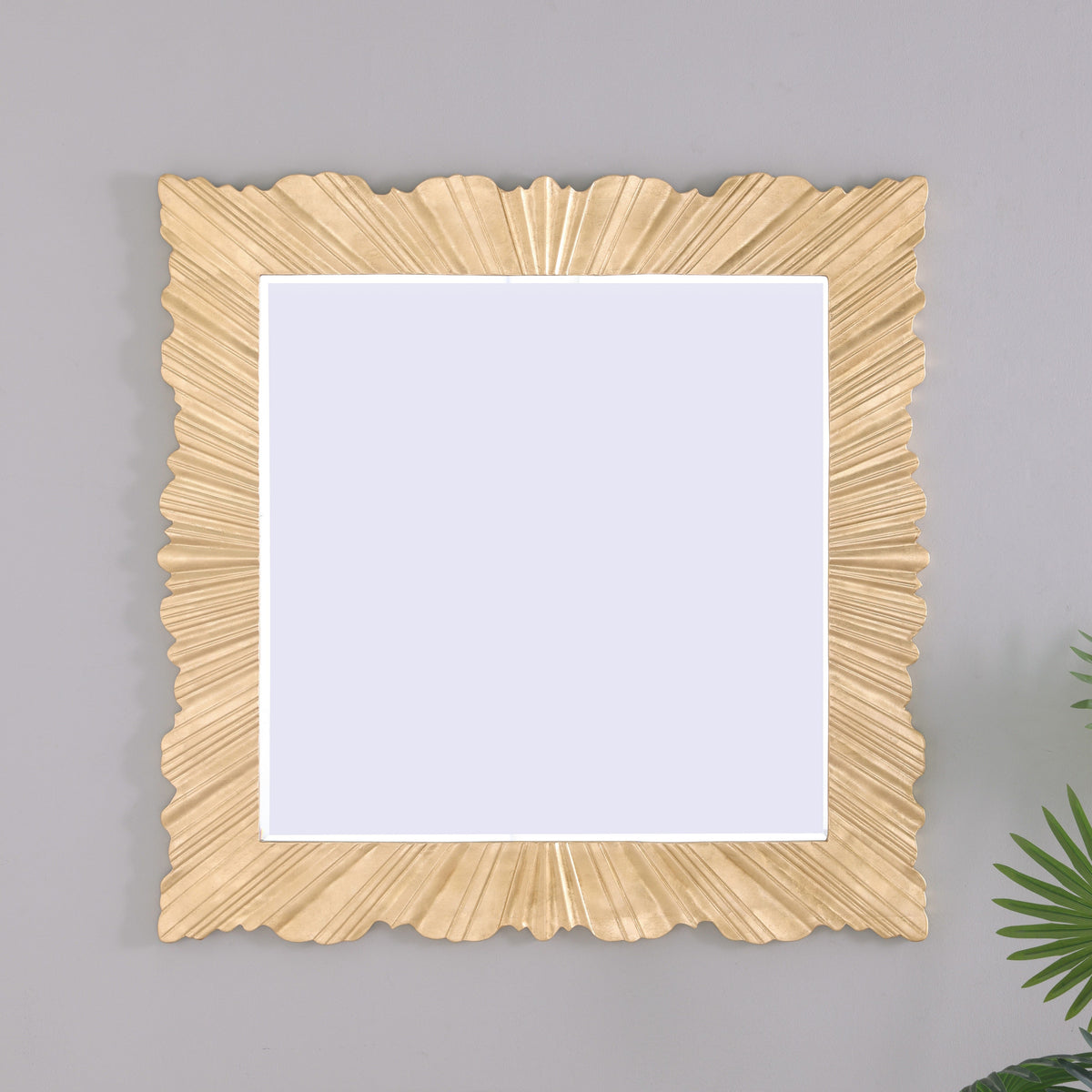 Helios Gold Leaf Handcrafted Wall Mirror