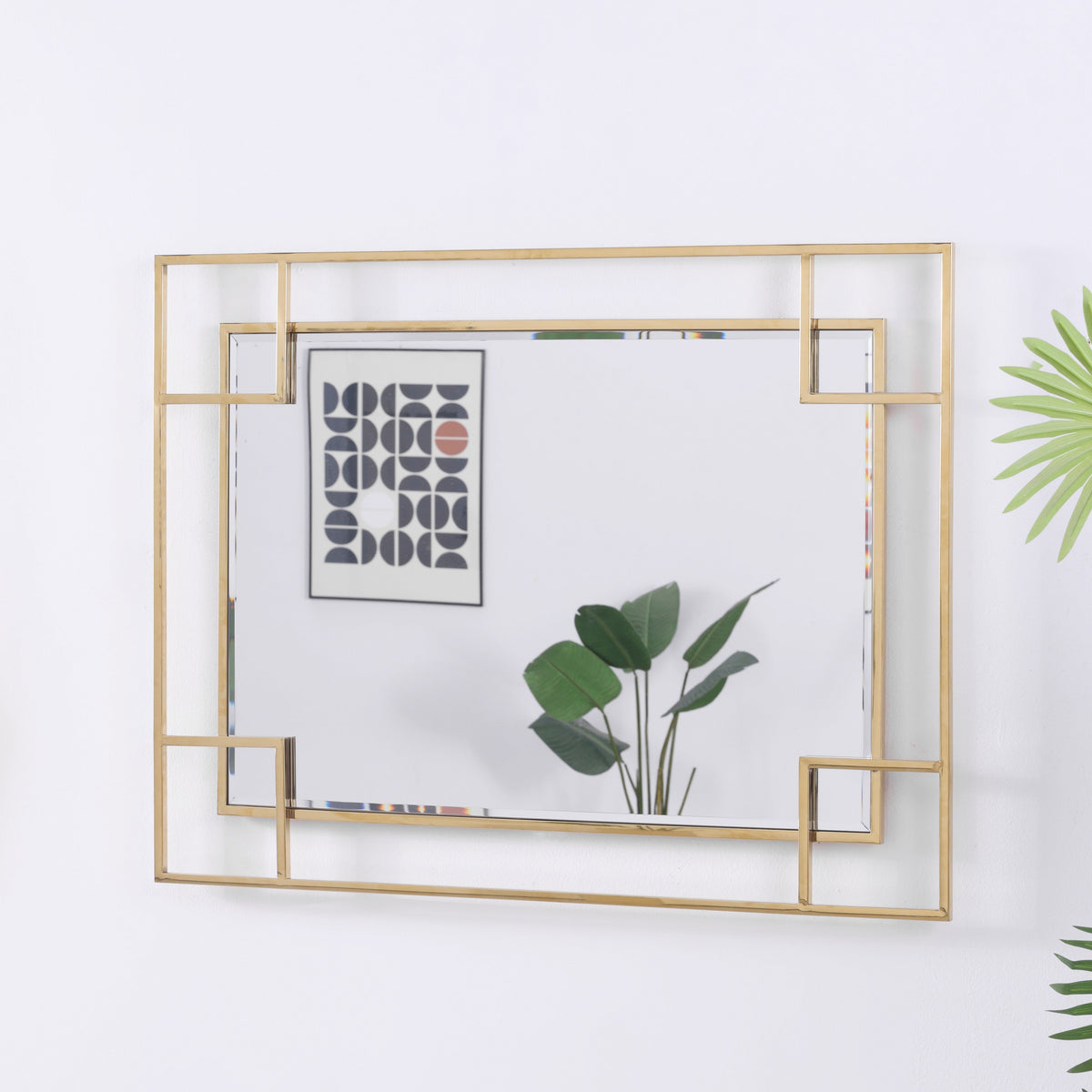 Paros Console and Mirror Set — Carved Door, 2 Colors