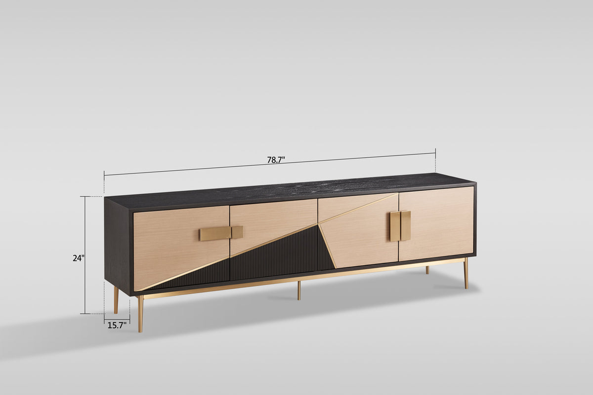 Divolia Black & Grey TV Stand