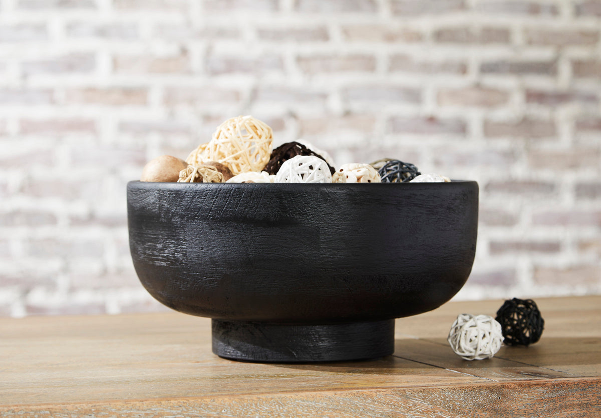 Brynnington Black Wood Decorative Bowl