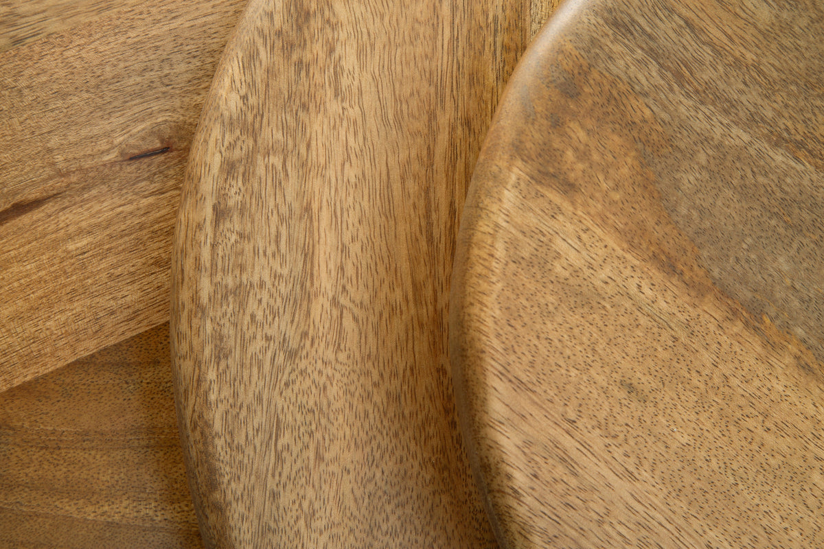 Kaidler Honey Brown Wood Serving Tray Set of 3