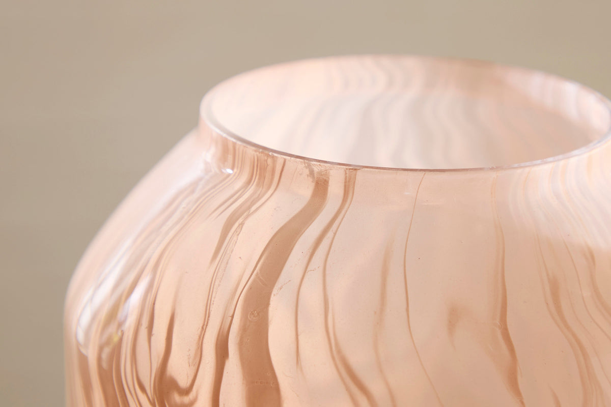 Dushby Blush Pink Blown Glass Vase