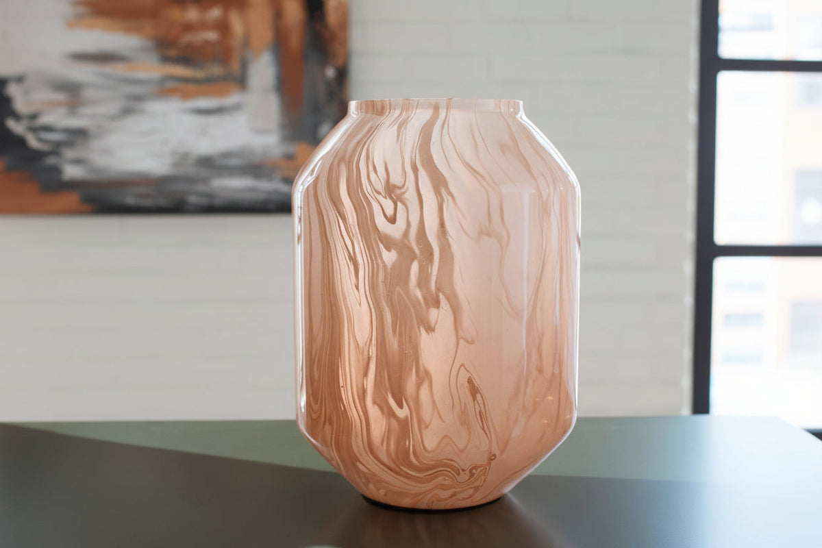 Dushby Blush Pink Blown Glass Vase