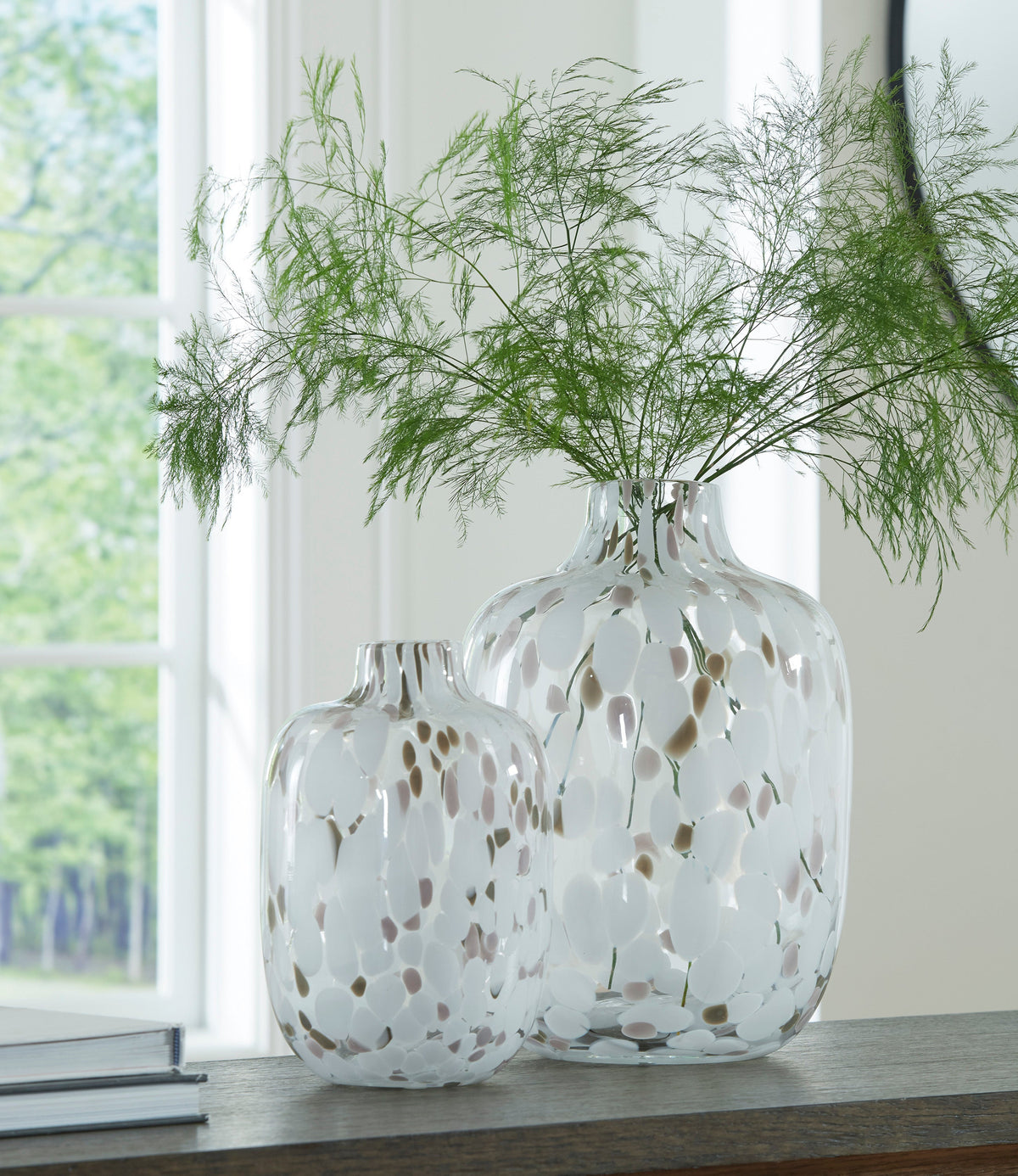 Keelton Neutral-Hued Blown Glass Vase