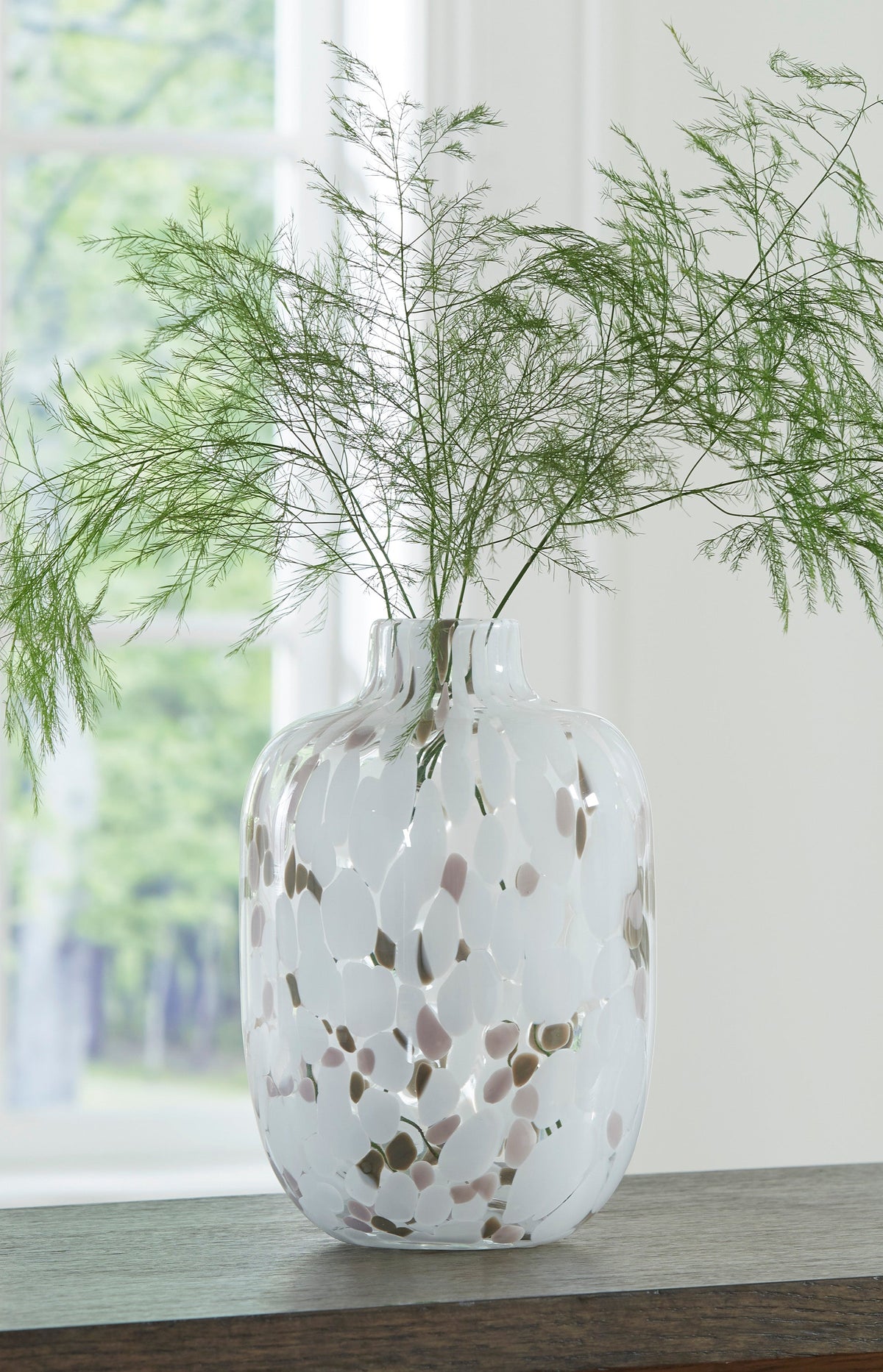 Keelton Neutral-Hued Blown Glass Vase