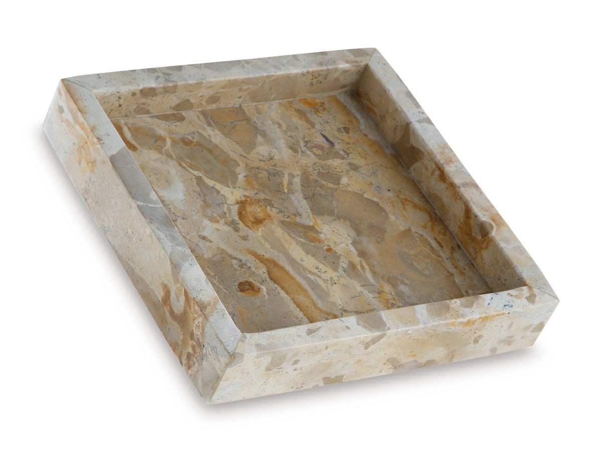 Edurton Beige Marble Decorative Tray