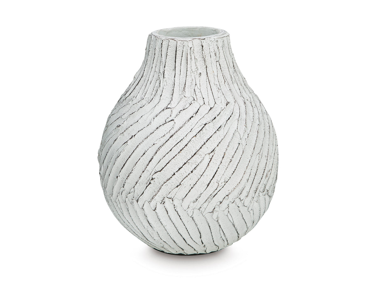 Shelvie Distressed White Terra Cotta Vase