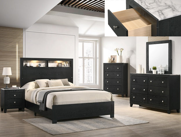 Cadence Bedroom Set — Bed-in-a-Box, Built-In Shelving