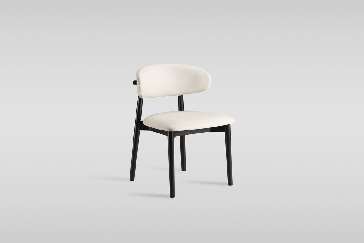 Dimi Smoke Glass Round Dining Set — Sculptural Black Base