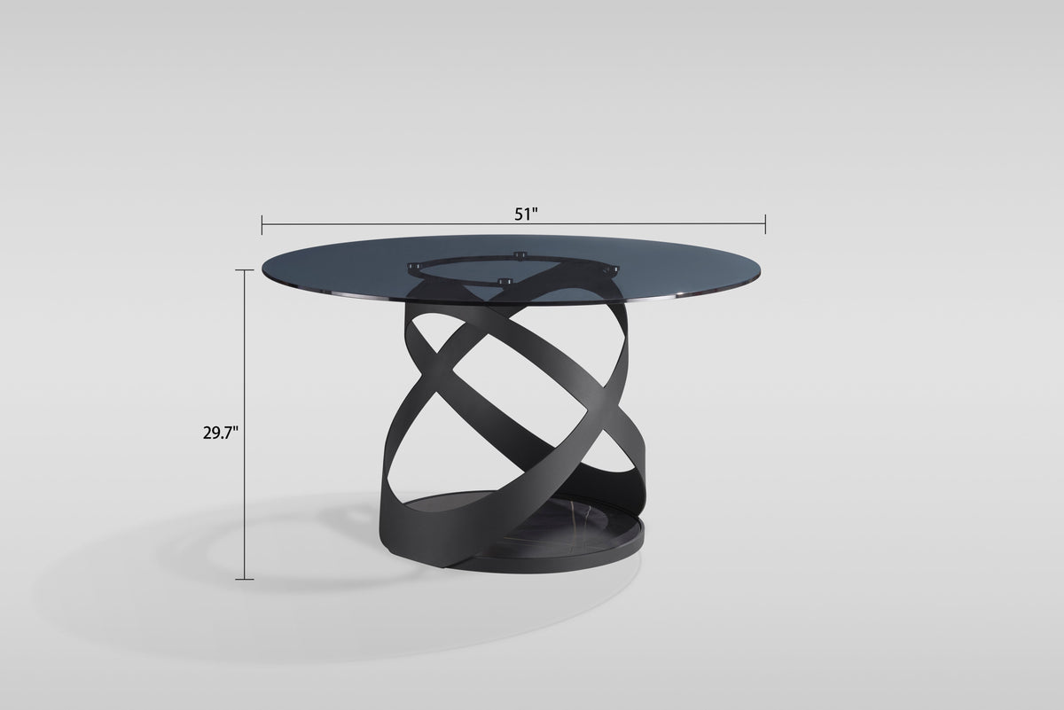 Dimi Glass Round Dining Set