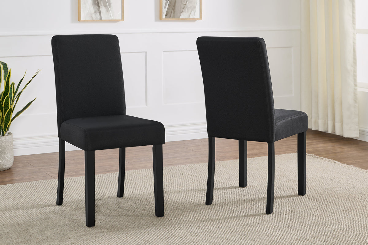 Noir 5-Piece Dining Set in Black & White Faux Marble