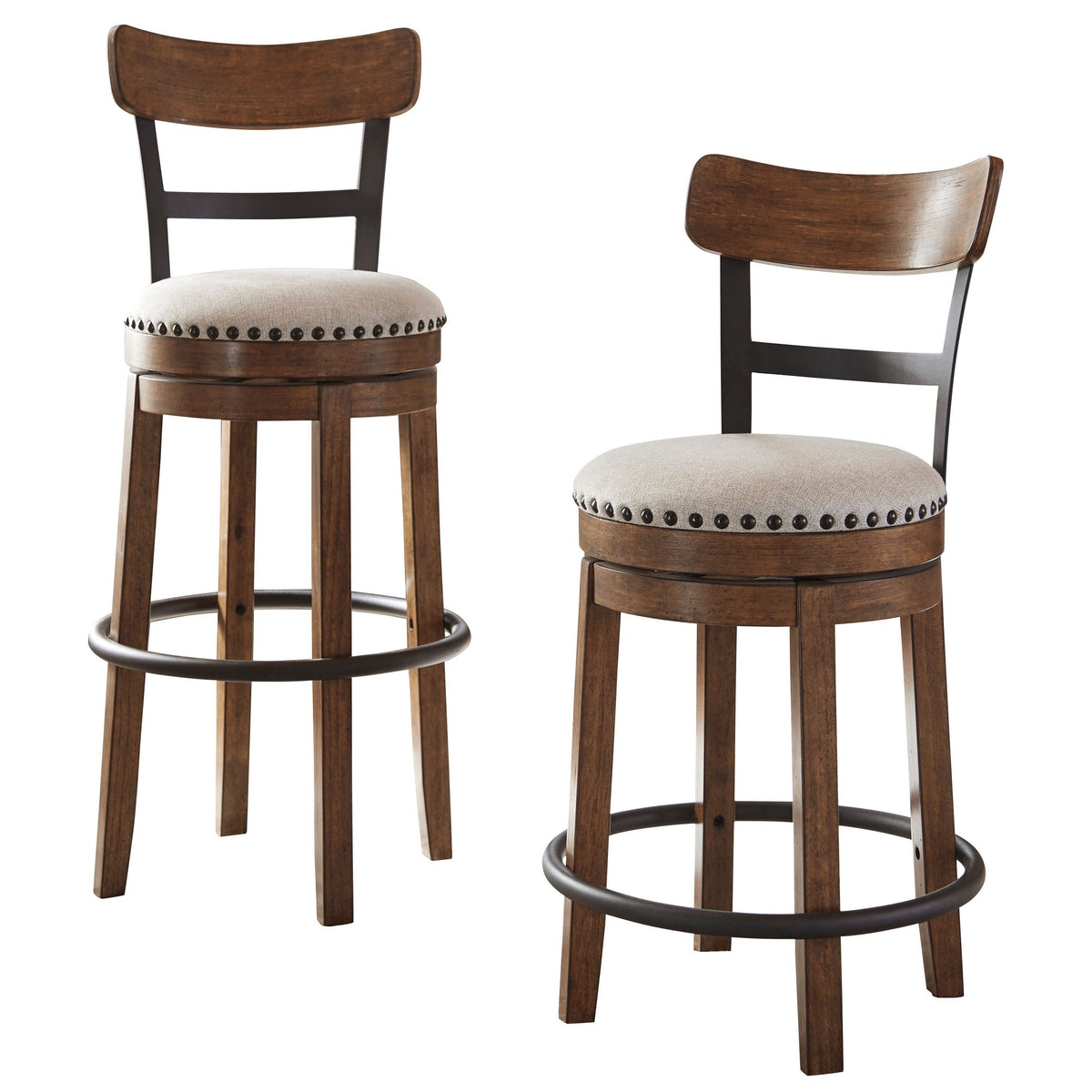 Valebeck Brown Barstool — Rustic-Industrial Style