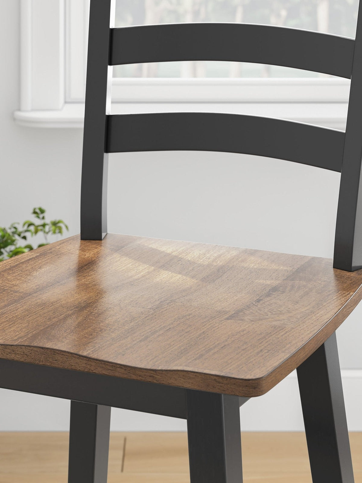 Wildenauer Brown and Black Swivel Barstool — Butcher Block Seat