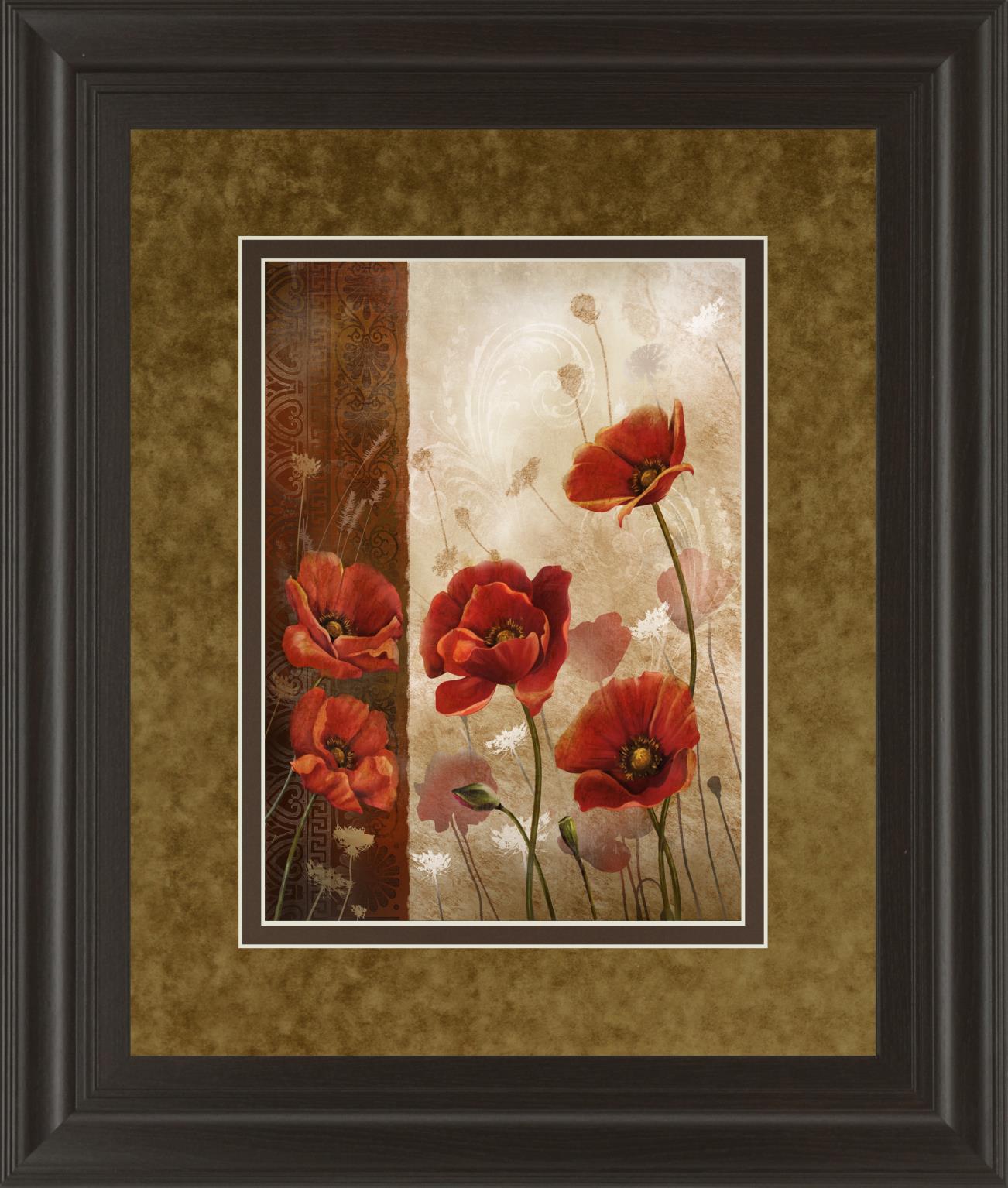 Wild Poppies I By Conrad Knutsen 34X40 Framed Print