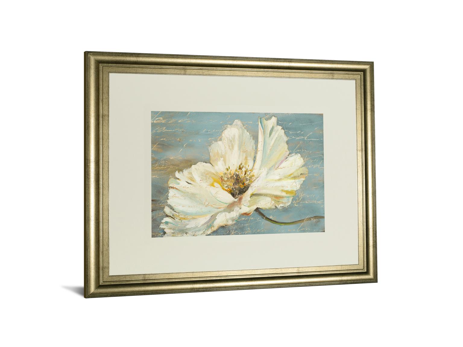 White Peony By Patricia Pinto 34X40 Framed Print
