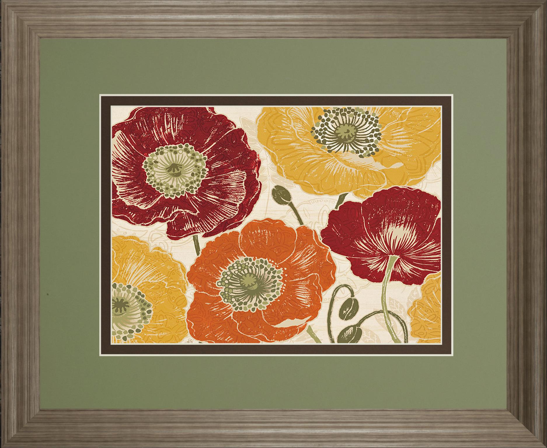 A Poppy'S Touch I Spice By Daphne Brissonnet 34X40 Framed Print