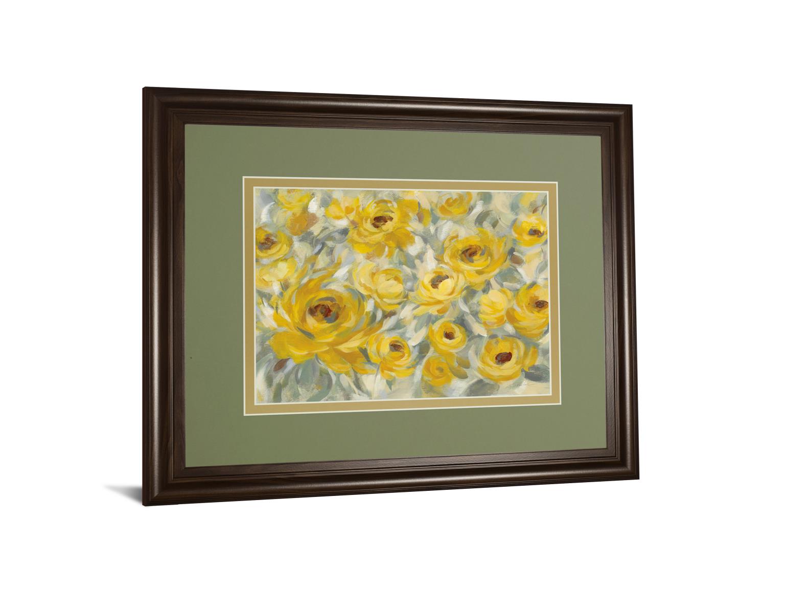 Yellow Roses By Silvia Vassileva 34X40 Framed Print