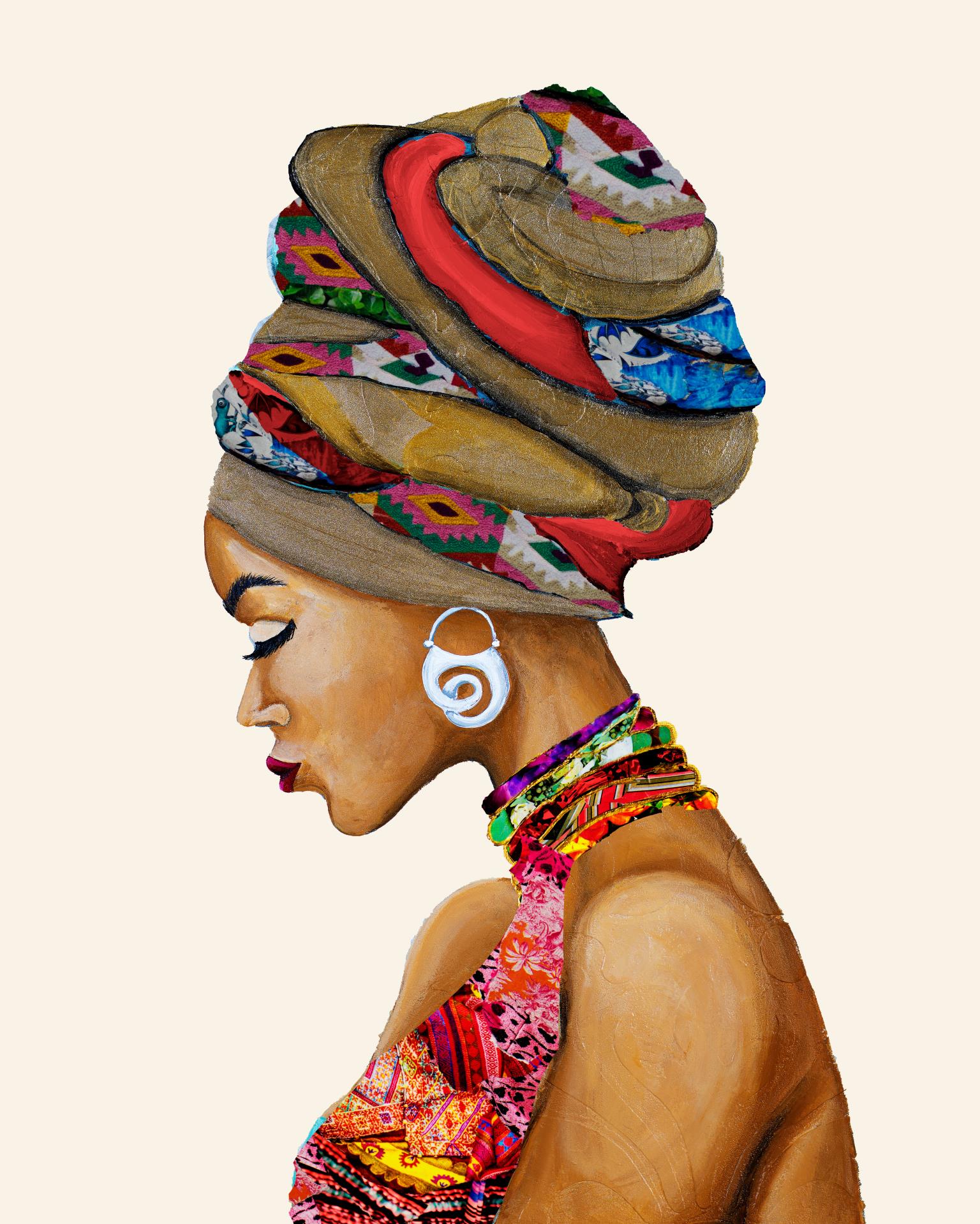 African Goddess By Gina Ritter (Small)(Framed) Giclee Canvas