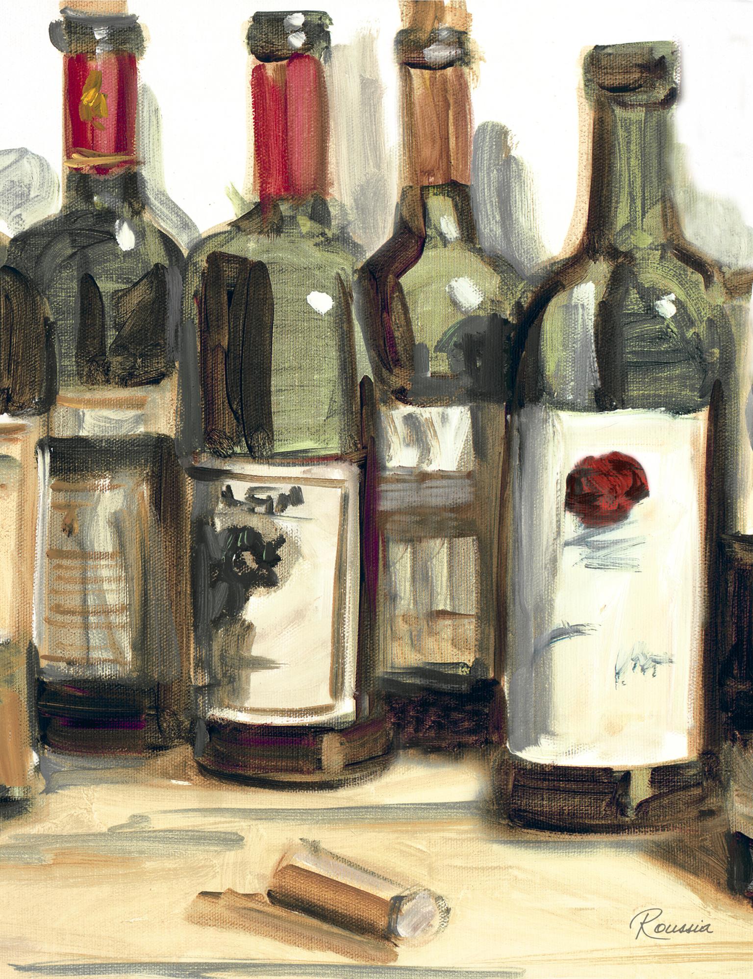 Wine Champ I By Heather A. French-Roussia (Framed)(Small) Giclee Canvas