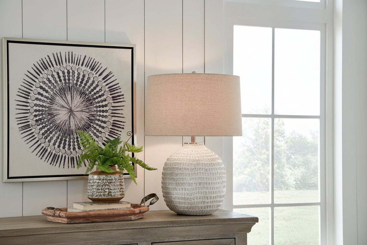 Jamon Beige Ceramic Table Lamp