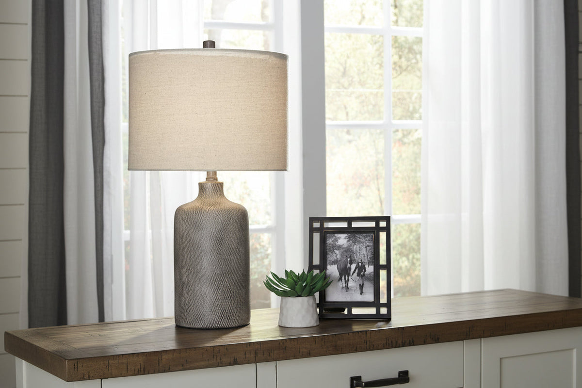 Linus Antique Black Ceramic Table Lamp