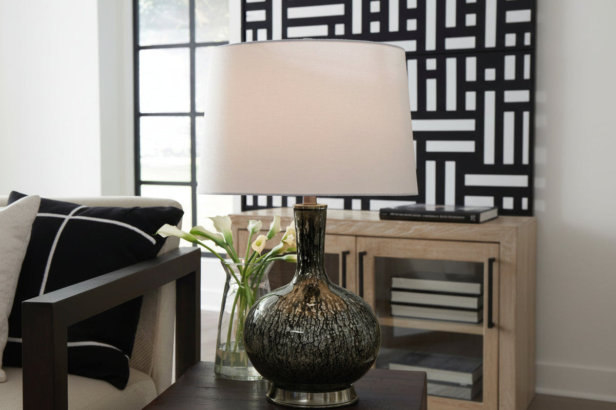Tenslow Black Glass Table Lamp
