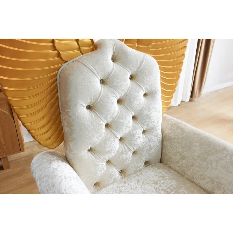 Lucifur White Accent Chair — 64-Inch High Back