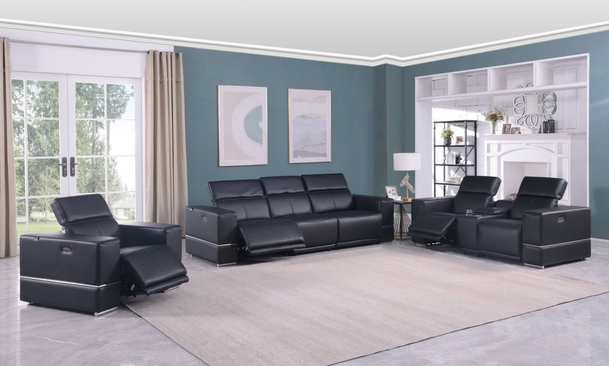 Franco Italian Leather Power Reclining Sofa set— Wireless Charging