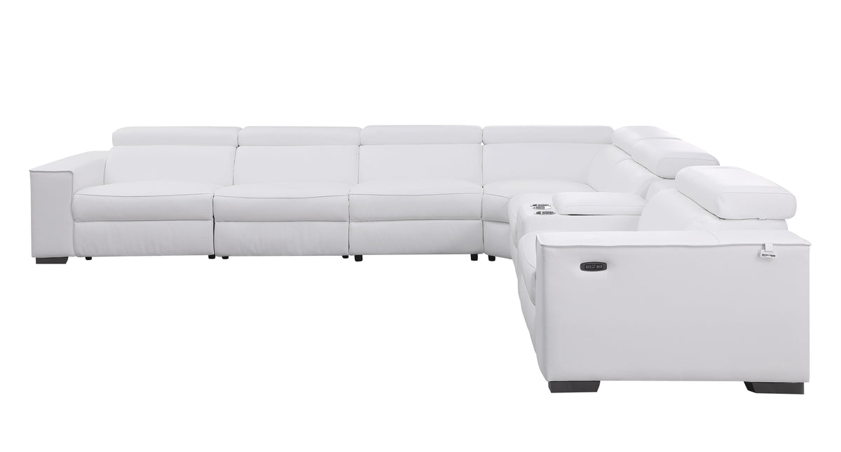 Picasso II Italian Leather 7-Piece Reclining Sectional, 2 Colors