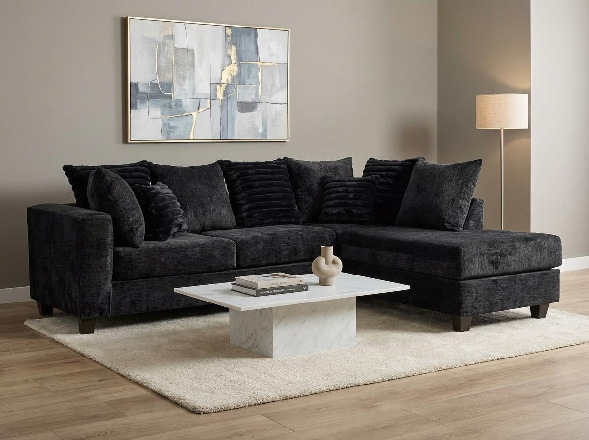 Downy Black Sectional
