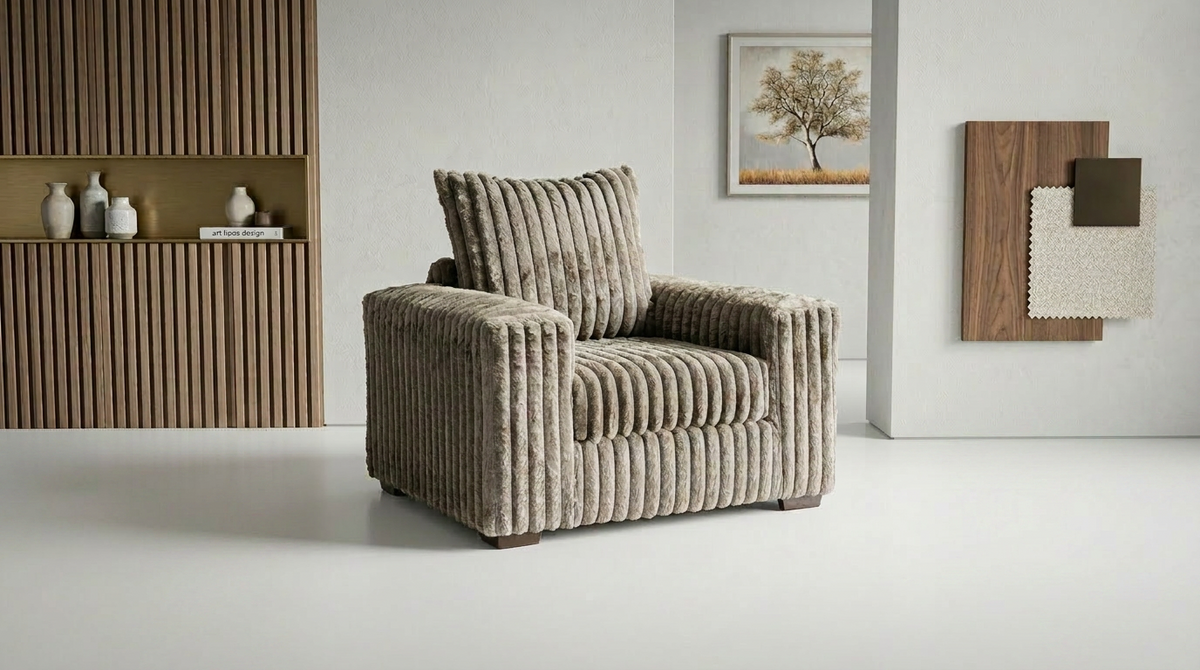 Texan Oversize Corduroy Accent Chair