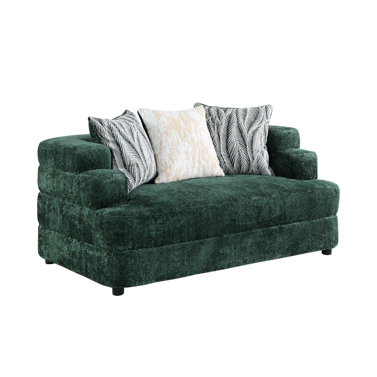 Stepso Green Boucle Sofa & Loveseat Set